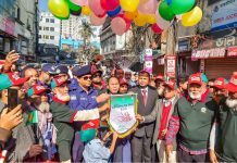 ময়মনসিংহ মুক্ত দিবসে শহীদদের আত্মার প্রতি আপামর জনতার শ্রদ্ধা